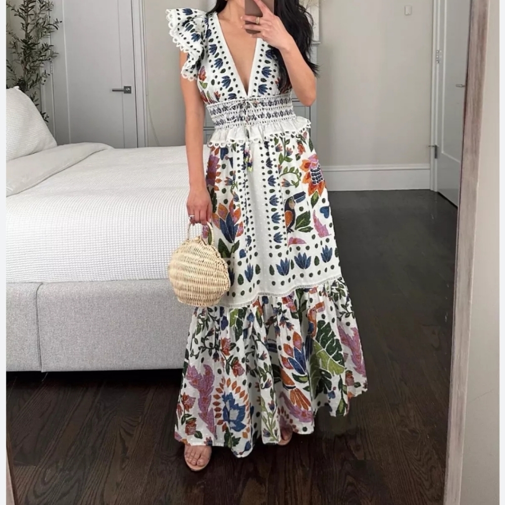 FARM Rio Multicolor Floral Maxi Dress